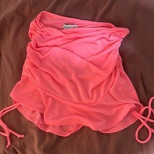 Urban hot pink mini tie skirt